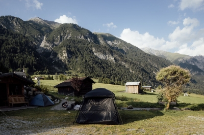Bild: tent places on our campsite at the arlberg