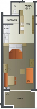 Bild: Grundriss Studio 1